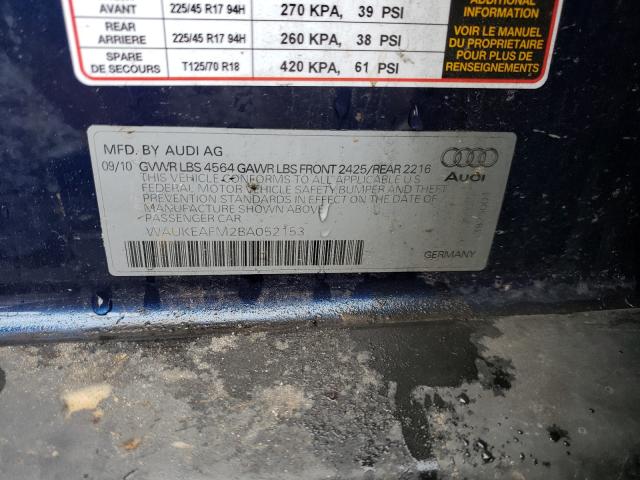 2011 AUDI A3 PREMIUM WAUKEAFM2BA052153