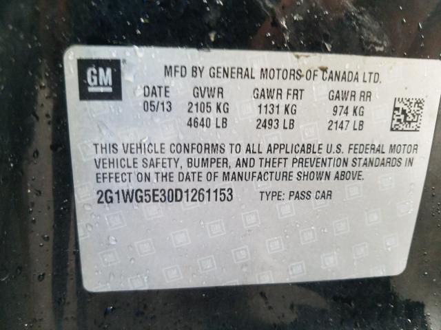 2013 CHEVROLET IMPALA LT - 2G1WG5E30D1261153
