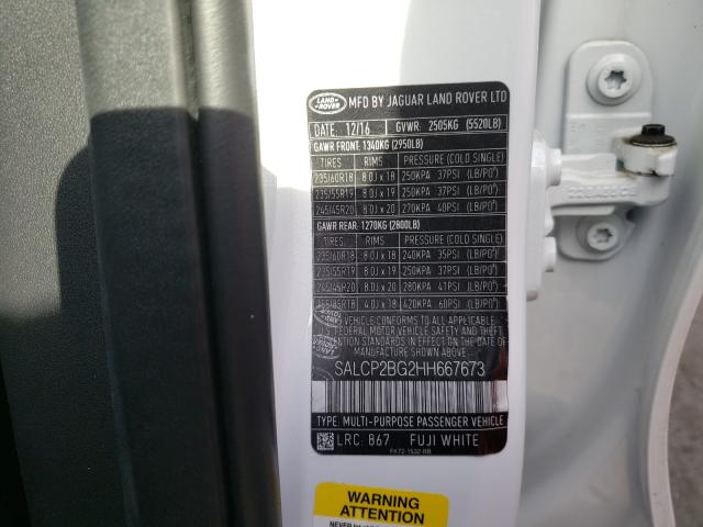 2017 LAND ROVER DISCOVERY SALCP2BG2HH667673