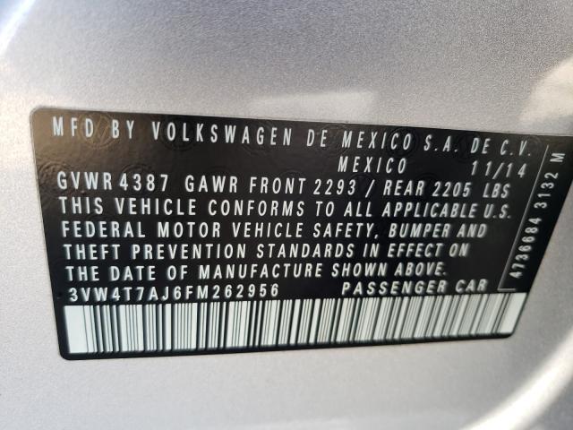 2015 VOLKSWAGEN JETTA GLI 3VW4T7AJ6FM262956
