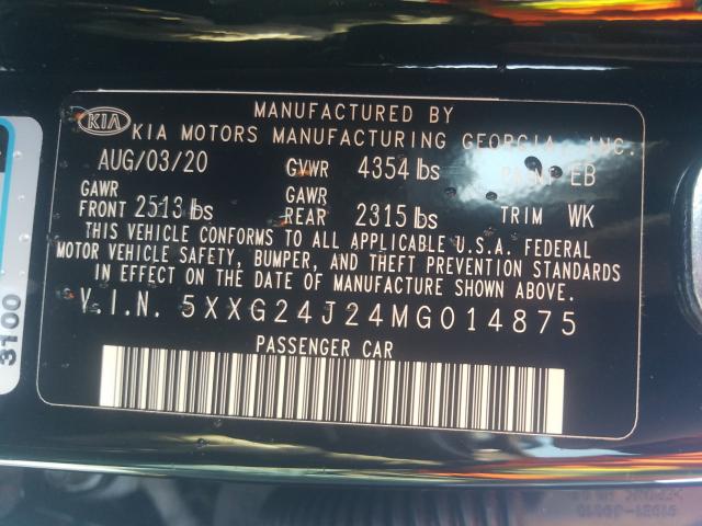 2021 KIA K5 LX 5XXG24J24MG014875