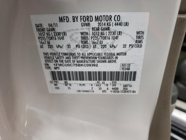 2011 FORD ESCAPE XLS 1FMCU0C75BKC09392