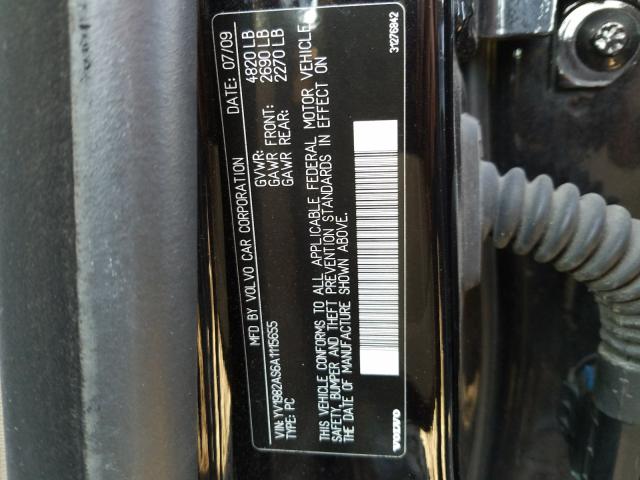 2010 VOLVO S80 3.2 YV1982AS6A1115655