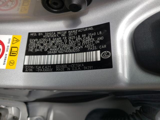 2017 LEXUS ES 350 58ABK1GG7HU069255
