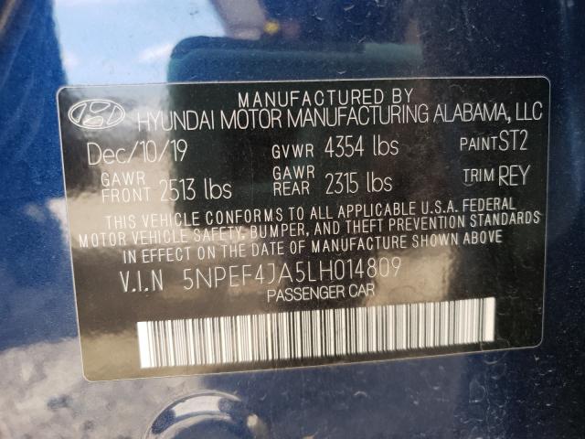 2020 HYUNDAI SONATA SEL 5NPEF4JA5LH014809