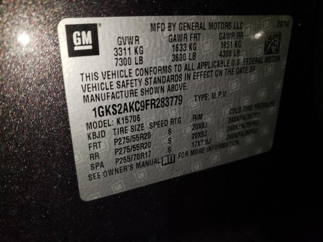 2015 GMC YUKON SLE 1GKS2AKC9FR283779