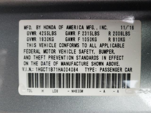 2017 HONDA ACCORD EX - 1HGCT1B71HA004084