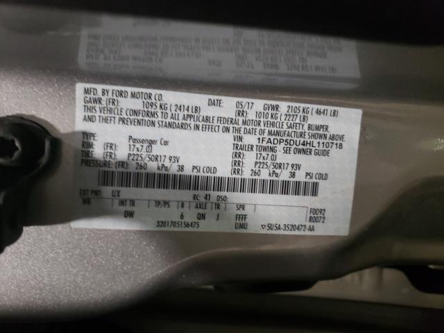 2017 FORD C-MAX TITA 1FADP5DU4HL110718