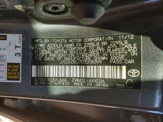 2013 TOYOTA PRIUS V JTDZN3EU7D3208399