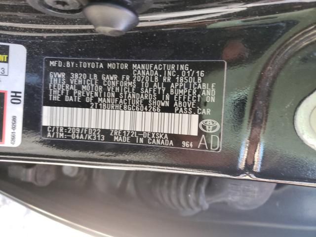 2016 TOYOTA COROLLA SP 2T1BURHE8GC604266