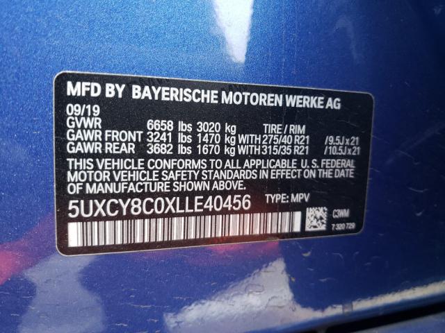 2020 BMW X6 M50I 5UXCY8C0XLLE40456