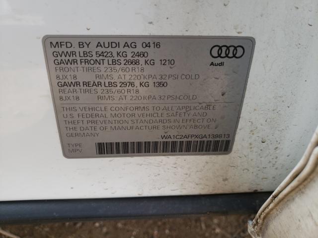 2016 AUDI Q5 PREMIUM WA1C2AFPXGA139813