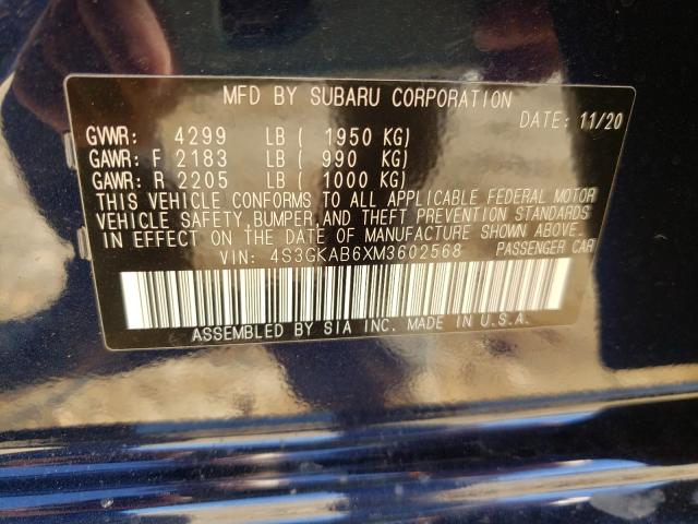 2021 SUBARU IMPREZA AW 4S3GKAB6XM3602568