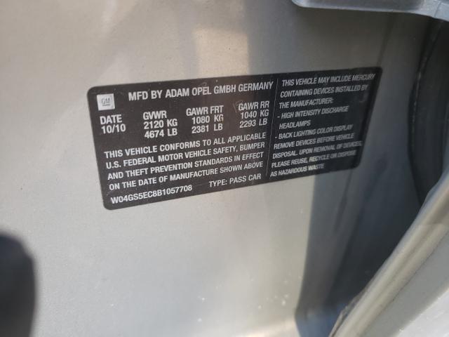 2011 BUICK REGAL W04GS5EC8B1057708