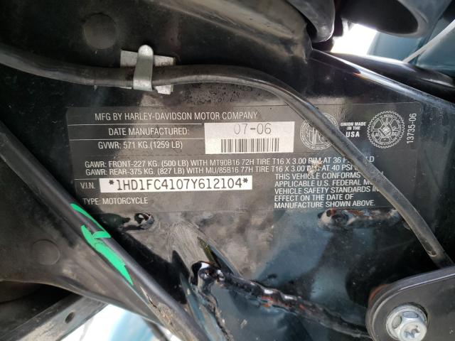 2007 HARLEY-DAVIDSON FLHTCUI 1HD1FC4107Y612104