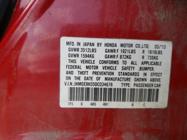 2013 HONDA FIT JHMGE8H35DC034676