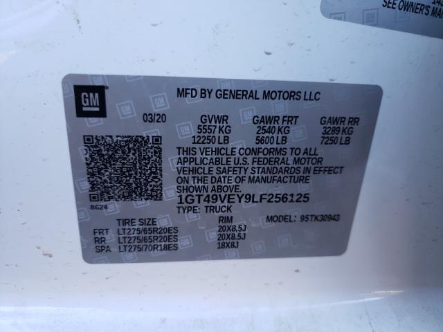 2020 GMC SIERRA K35 1GT49VEY9LF256125