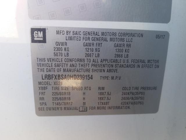 2017 BUICK ENVISION E LRBFXBSA0HD239154