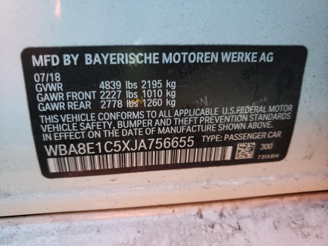 2018 BMW 330E - WBA8E1C5XJA756655
