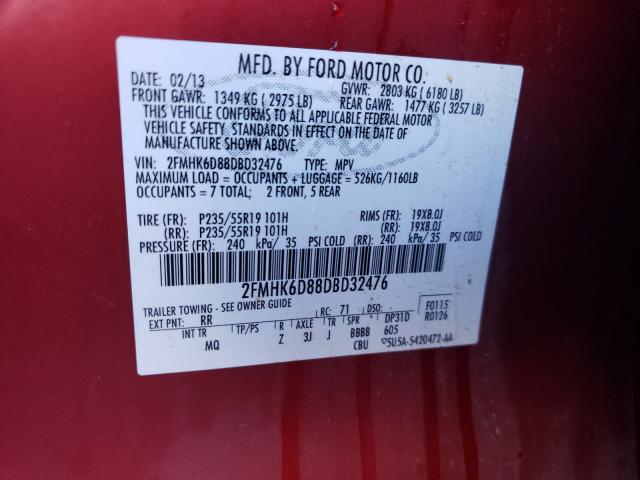 2013 FORD FLEX LIMIT 2FMHK6D88DBD32476