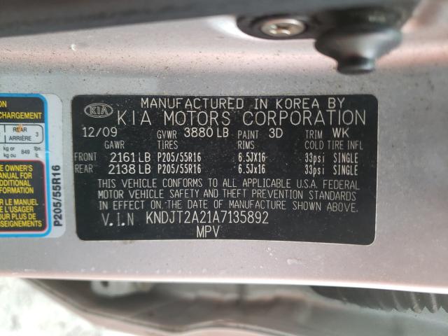 2010 KIA SOUL + - KNDJT2A21A7135892