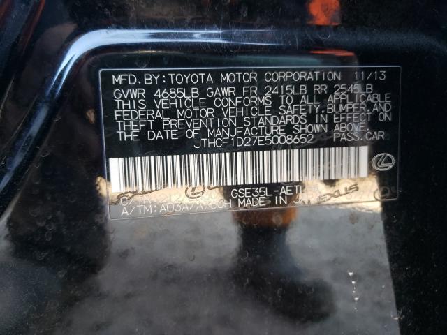 2014 LEXUS IS 250 JTHCF1D27E5008652