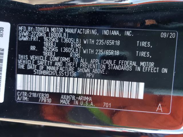 2020 TOYOTA HIGHLANDER - 5TDHBRCH7LS513136