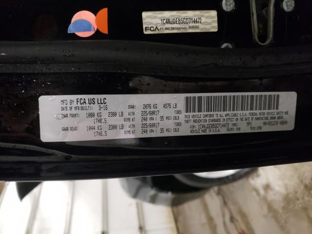 2016 JEEP COMPASS LA 1C4NJDEB5GD714472