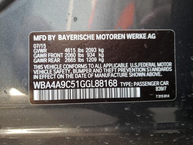 2016 BMW 428 I GRAN WBA4A9C51GGL88168