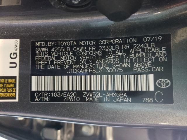 2020 TOYOTA PRIUS XLE JTDKARFP8L3130075