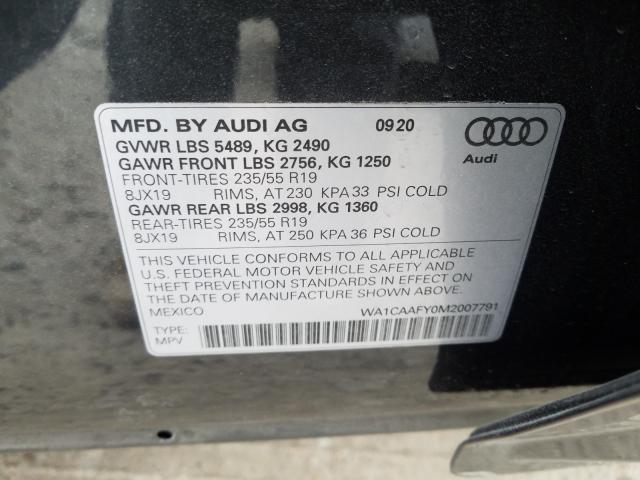 2021 AUDI Q5 PRESTIG WA1CAAFY0M2007791