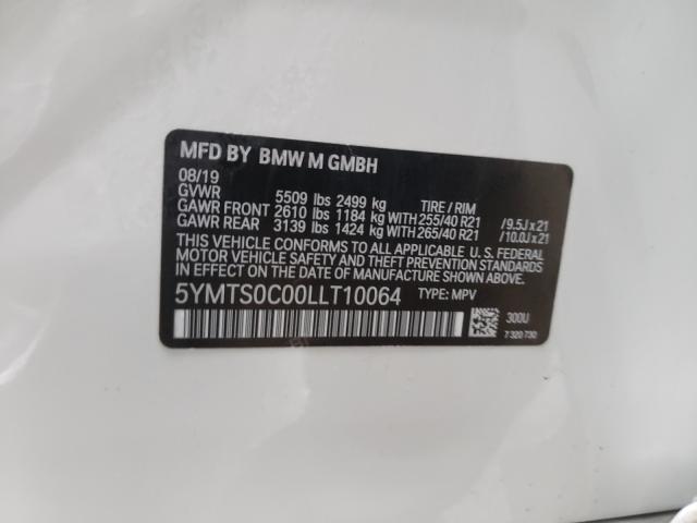 2020 BMW X3 M COMPE 5YMTS0C00LLT10064