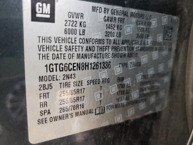 2017 GMC CANYON SLE 1GTG6CEN8H1261336