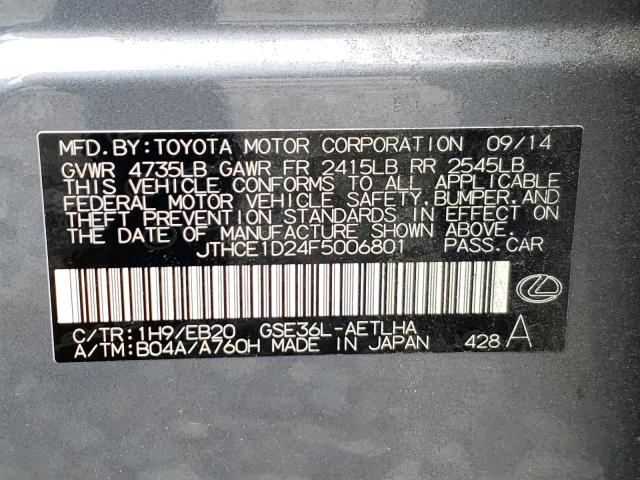 2015 LEXUS IS 350 JTHCE1D24F5006801