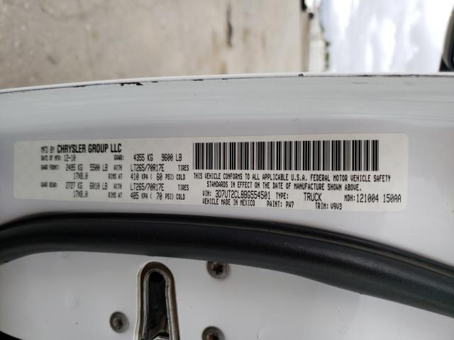 2011 DODGE RAM 2500 3D7UT2CL8BG554501