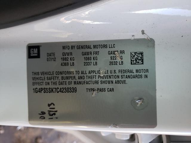 2012 BUICK VERANO 1G4PS5SK7C4230339