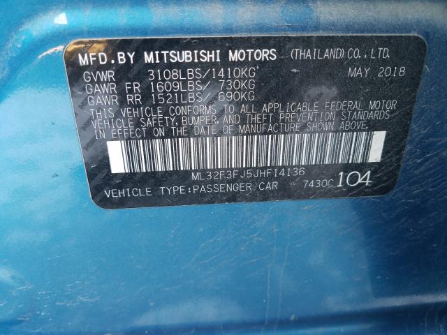 2018 MITSUBISHI MIRAGE G4 ML32F3FJ5JHF14136