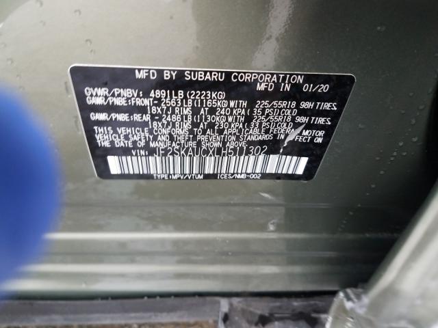 2020 SUBARU FORESTER L JF2SKAUCXLH511302