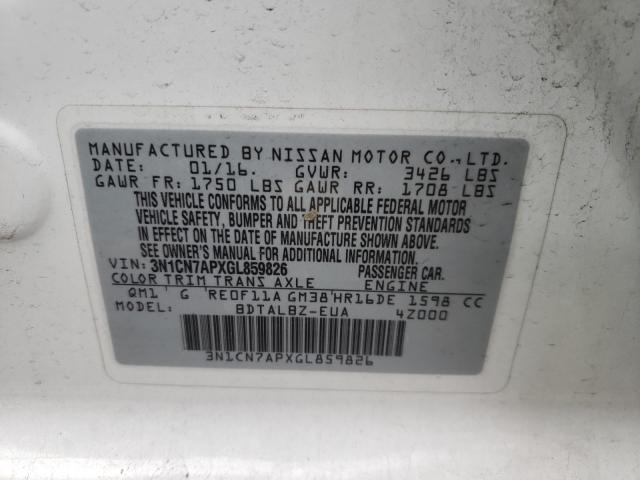 2016 NISSAN VERSA S - 3N1CN7APXGL859826