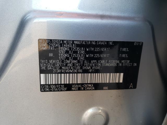2017 TOYOTA RAV4 XLE - 2T3RFREV6HW596186