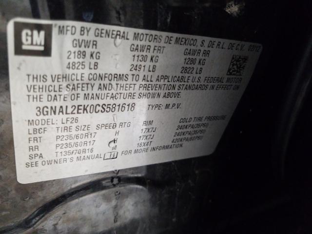 2012 CHEVROLET CAPTIVA SP 3GNAL2EK0CS581618