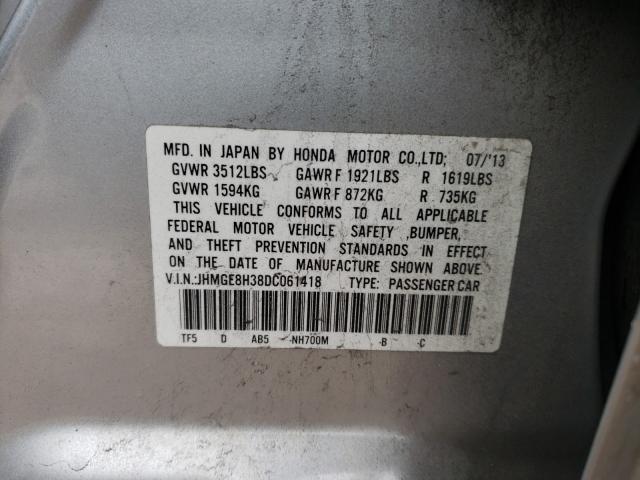 2013 HONDA FIT JHMGE8H38DC061418