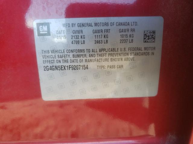 2015 BUICK REGAL PREM 2G4GN5EX1F9207154