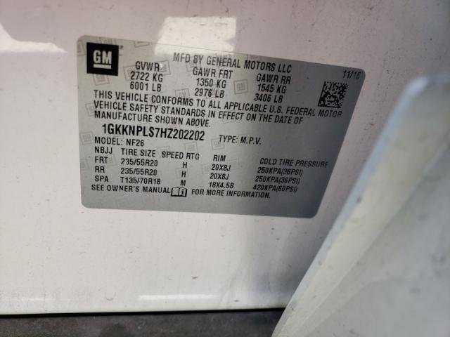 2017 GMC ACADIA DEN 1GKKNPLS7HZ202202