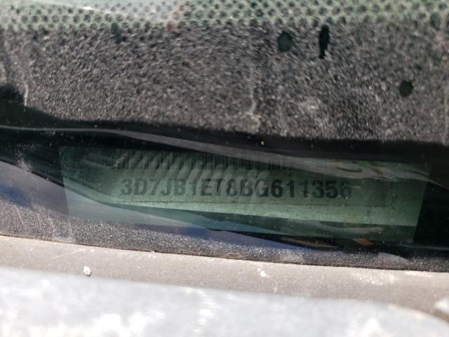 2011 DODGE RAM 1500 3D7JB1ET8BG611356