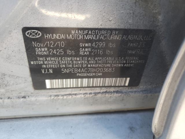2011 HYUNDAI SONATA 5NPEB4AC7BH203683