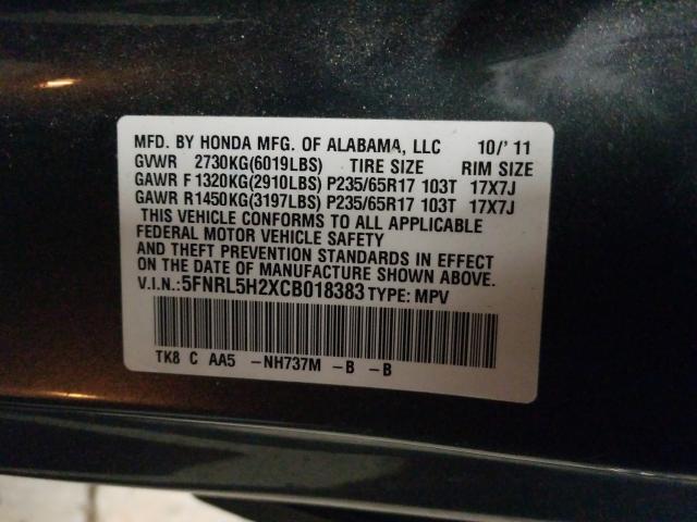 2012 HONDA ODYSSEY LX 5FNRL5H2XCB018383