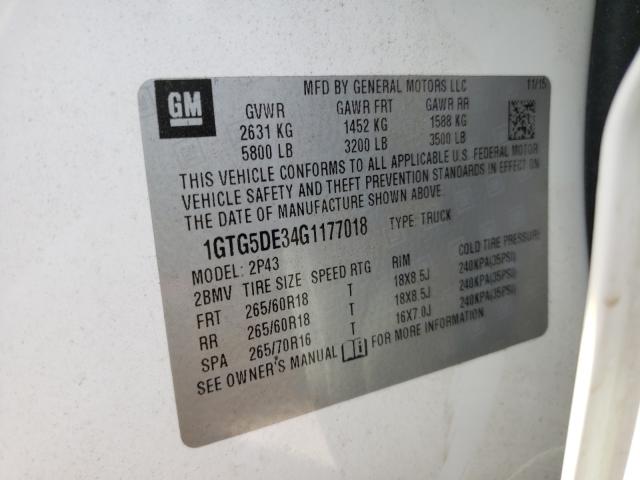 2016 GMC CANYON SLT 1GTG5DE34G1177018