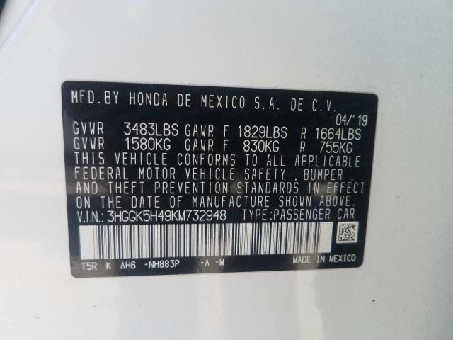 2019 HONDA FIT LX 3HGGK5H49KM732948