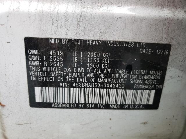 2017 SUBARU LEGACY SPO 4S3BNAR60H3043433